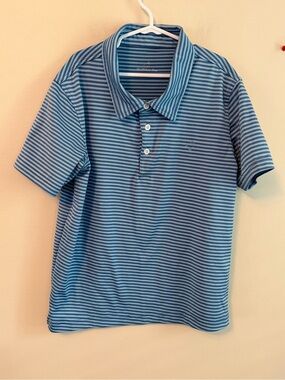 Properly Tied Striped Blue Polo Shirt